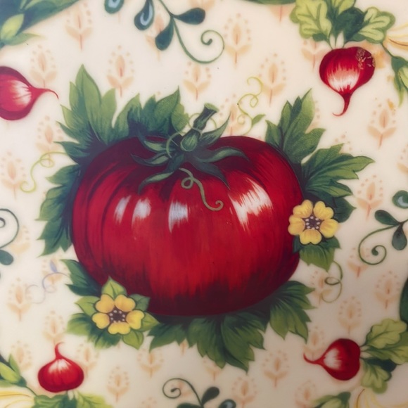 Andrea by Sadek Le Jardin Tomato 10.5” plate - Picture 4 of 5